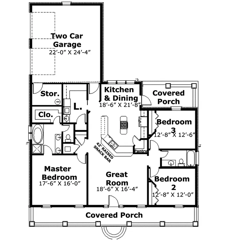 Country House Plan First Floor - Belleplain Lowcountry Home 028D-0069 - Search House Plans and More