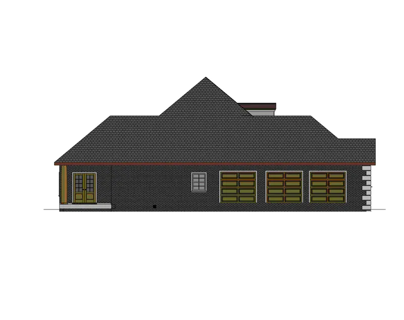 Country French House Plan Left Elevation - Seaville Country French Home 028D-0070 - Shop House Plans and More