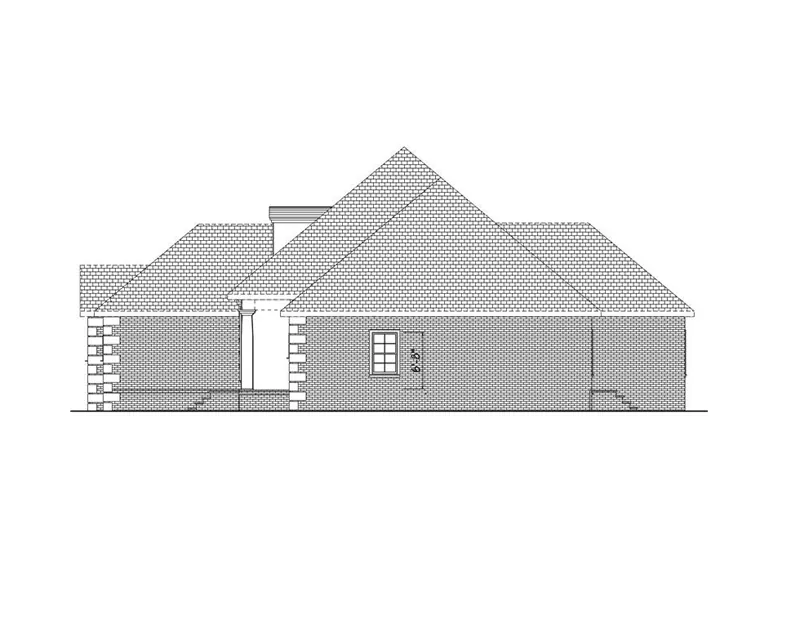 Craftsman House Plan Right Elevation - Seaville Country French Home 028D-0070 - Shop House Plans and More