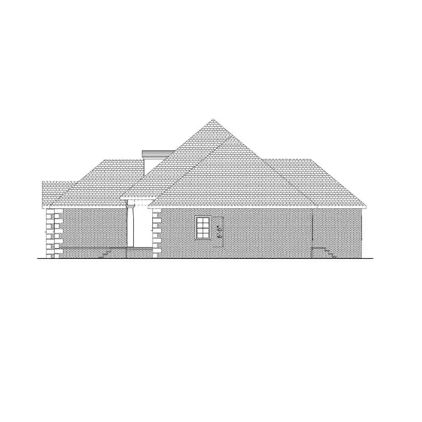 Craftsman House Plan Right Elevation - Seaville Country French Home 028D-0070 - Shop House Plans and More