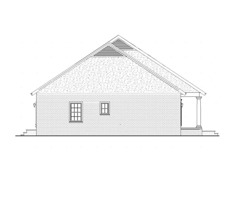 Country House Plan Left Elevation - Malaga Single Story Home 028D-0075 - Shop House Plans and More