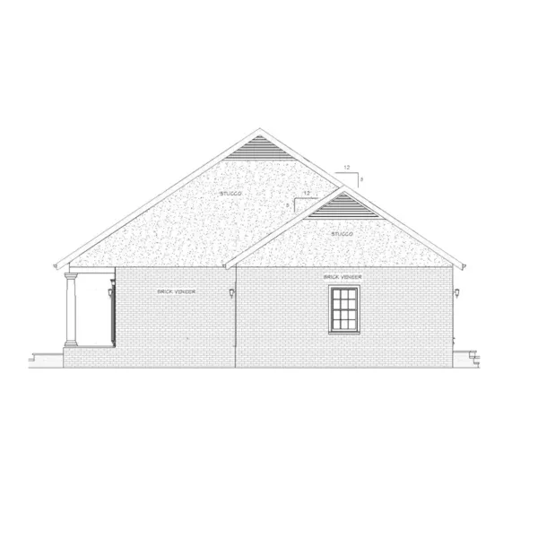 Country House Plan Right Elevation - Malaga Single Story Home 028D-0075 - Shop House Plans and More