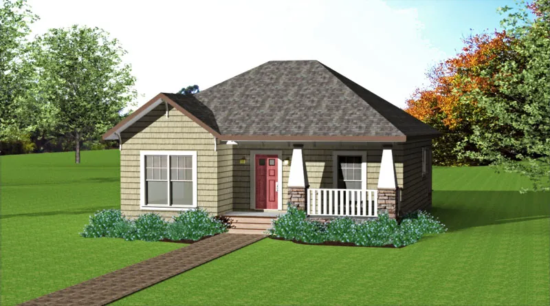 Rustic House Plan Front Photo 01 - Cape May Cove Craftsman Home 028D-0076 - Search House Plans and More