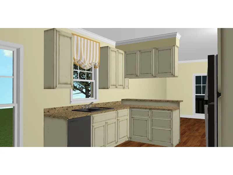 Country House Plan Kitchen Photo 01 - Cape May Cove Craftsman Home 028D-0076 - Search House Plans and More