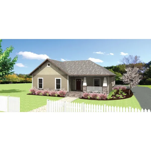 Ranch House Plan Front of Home - Indian Mills Ranch Home 028D-0082 - Search House Plans and More