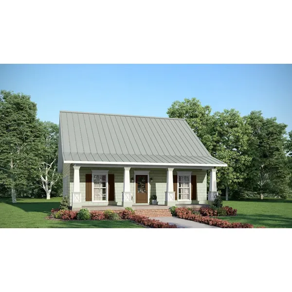 Craftsman House Plan Front of Home - Green Creek Cottage Home 028D-0084 - Search House Plans and More