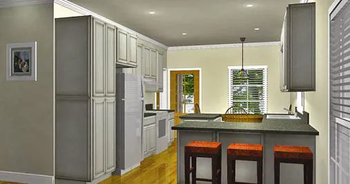 Lowcountry House Plan Kitchen Photo 01 - Green Creek Cottage Home 028D-0084 - Search House Plans and More