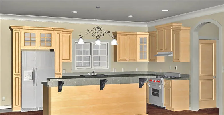 Country House Plan Kitchen Photo 01 - Harding Lake Country Home 028D-0088 - Search House Plans and More