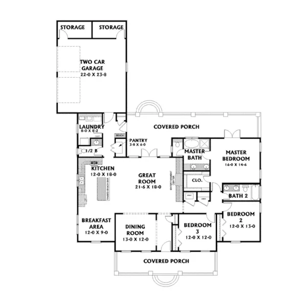 Country House Plan First Floor - Greenbank Hill Southern Home 028D-0089 - Search House Plans and More