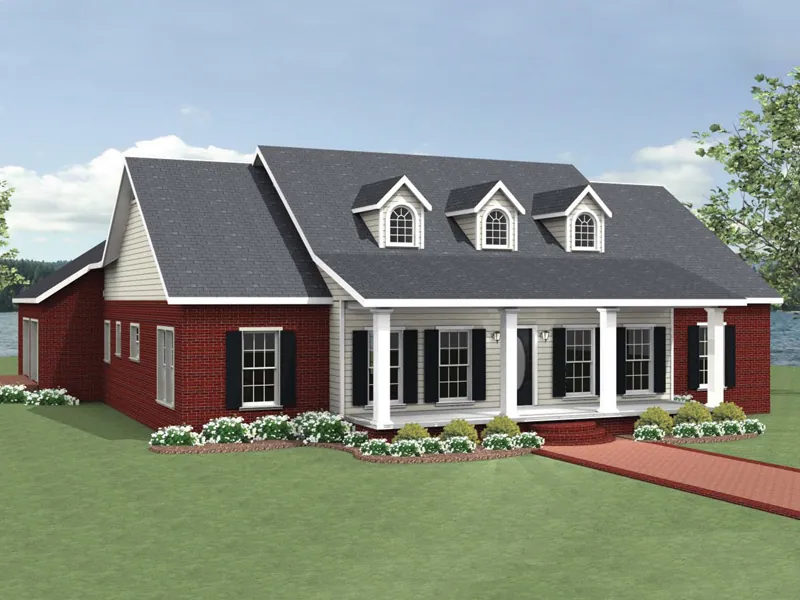 Ranch House Plan Front of Home - Greenbank Hill Southern Home 028D-0089 - Search House Plans and More