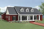 Ranch House Plan Front of Home - Greenbank Hill Southern Home 028D-0089 - Search House Plans and More