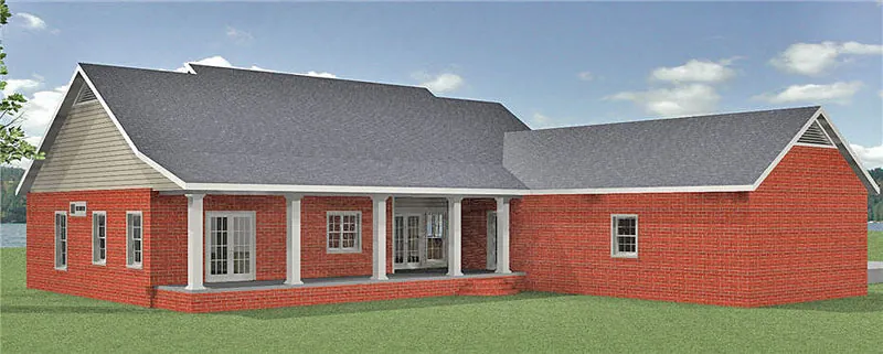 Ranch House Plan Color Image of House - Greenbank Hill Southern Home 028D-0089 - Search House Plans and More