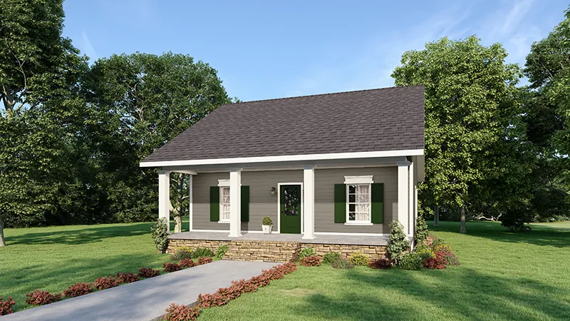 Southern House Plan Front of Home - Middle Cove Country Home 028D-0090 - Shop House Plans and More
