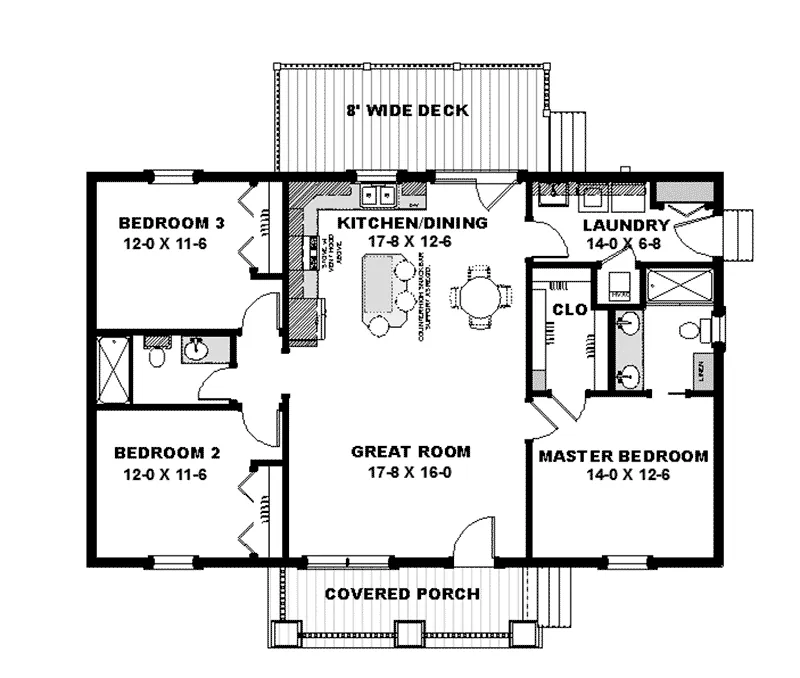 Craftsman House Plan First Floor - 028D-0092 - Shop House Plans and More
