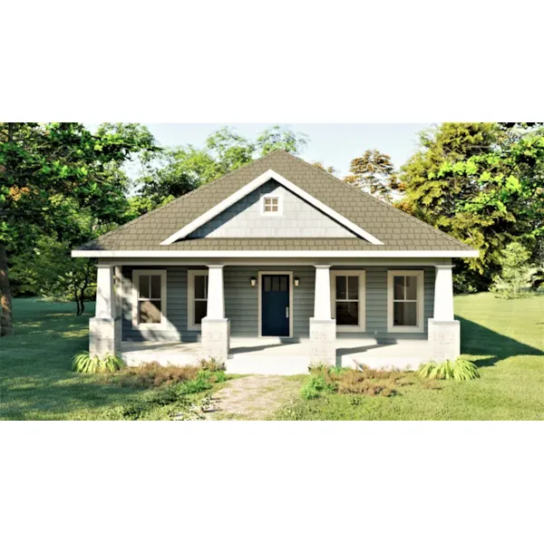 Southern House Plan Front of Home - Athena Hill Bungalow Home 028D-0093 - Search House Plans and More