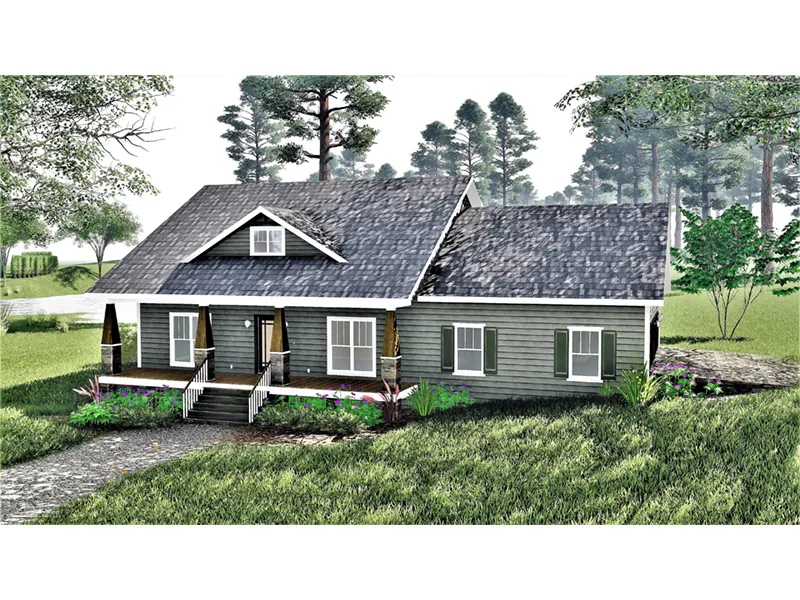 Rustic House Plan Front Photo 01 - 028D-0096 - Shop House Plans and More