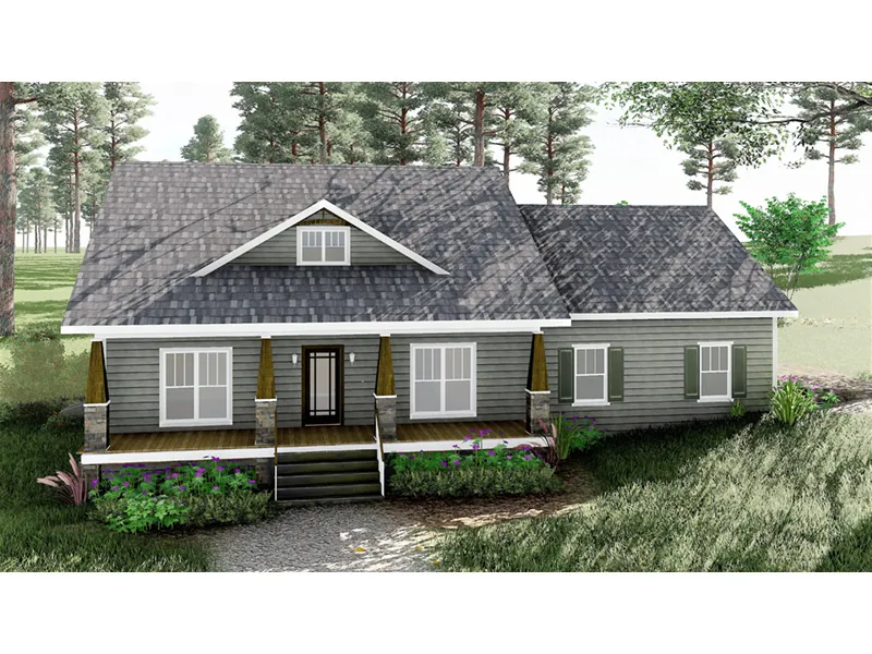 Rustic House Plan Front Photo 02 - 028D-0096 - Shop House Plans and More