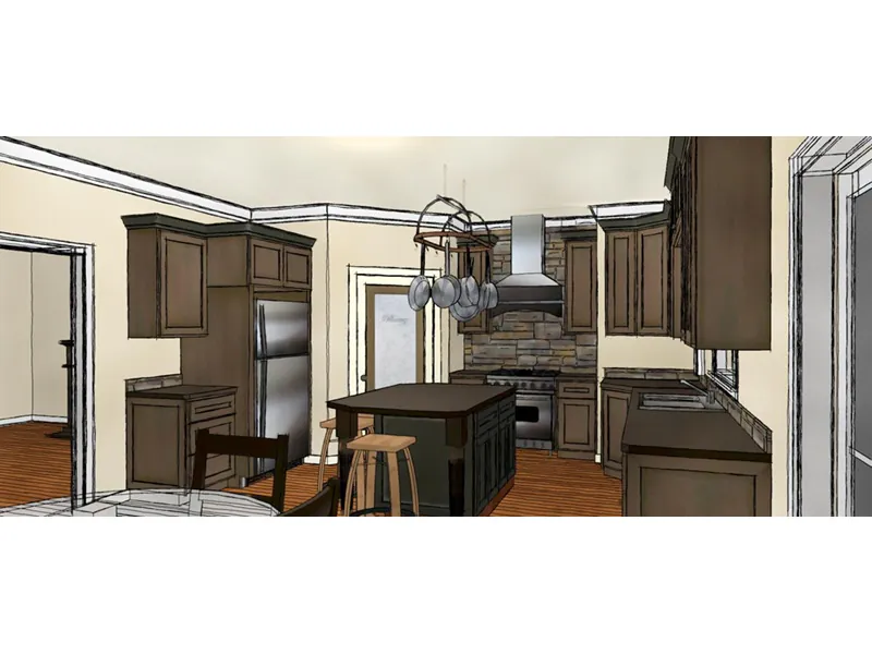 Rustic House Plan Kitchen Photo 01 - 028D-0096 - Shop House Plans and More
