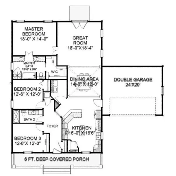 Country House Plan First Floor - Clifton Lane Modern Farmhouse 028D-0097 - Search House Plans and More