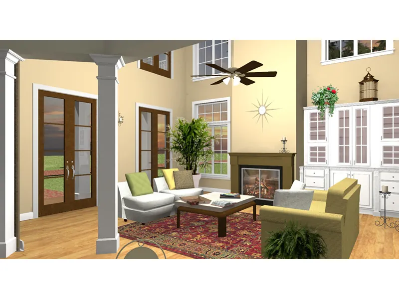 Southern House Plan Great Room Photo 01 - 028D-0102 - Shop House Plans and More
