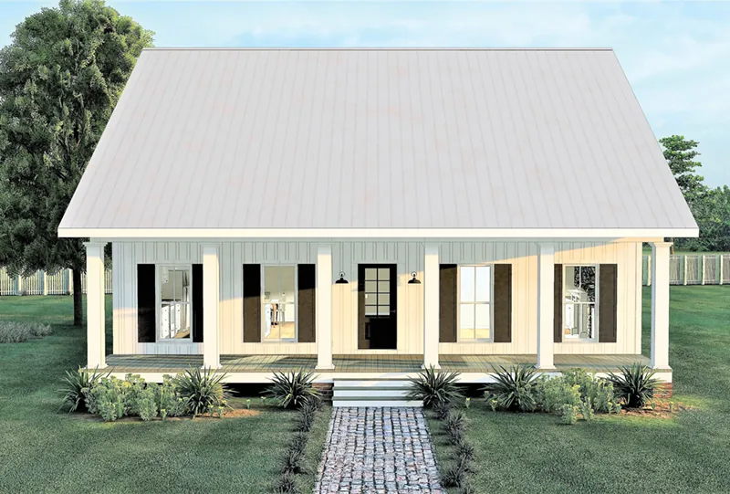 Acadian House Plan Front of Home - Reegan Modern Farmhouse 028D-0103 - Shop House Plans and More