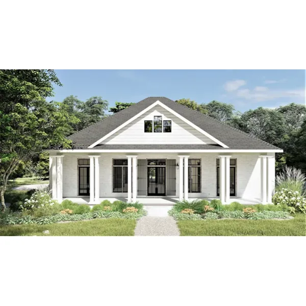 Beach & Coastal House Plan Front of Home - Moreau Modern Farmhouse 028D-0104 - Shop House Plans and More