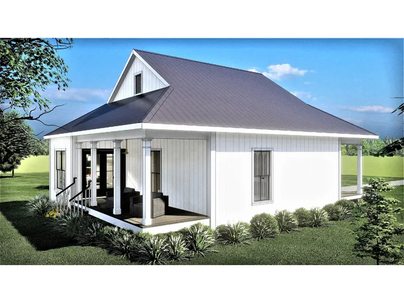 Vacation House Plan Rear Photo 01 - Miller Lane Modern Farmhouse 028D-0108 - Shop House Plans and More