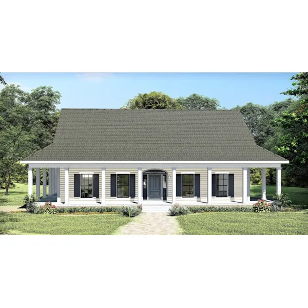 Ranch House Plan Front of Home - Albury Grove Southern Home 028D-0110 - Shop House Plans and More