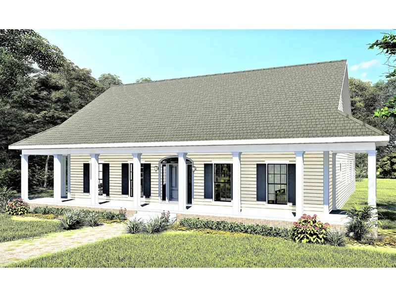 Ranch House Plan Front Photo 02 - Albury Grove Southern Home 028D-0110 - Shop House Plans and More
