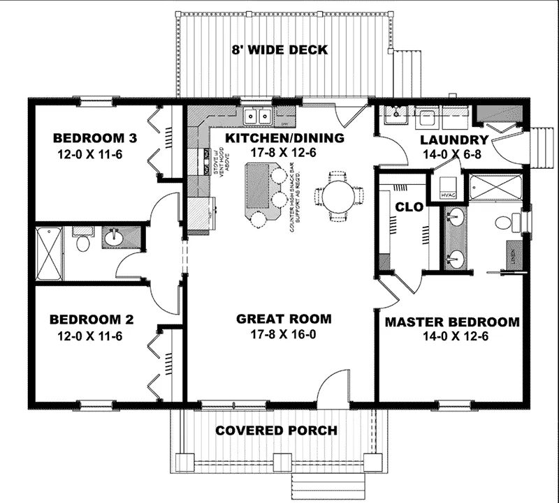 Traditional House Plan First Floor - 028D-0111 - Shop House Plans and More