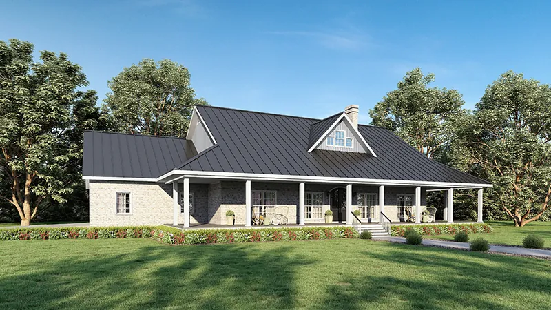 Ranch House Plan Front of Home - Coastal Springs Southern Home 028D-0114 - Shop House Plans and More