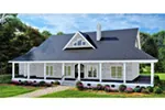 Ranch House Plan Front Photo 02 - Coastal Springs Southern Home 028D-0114 - Shop House Plans and More