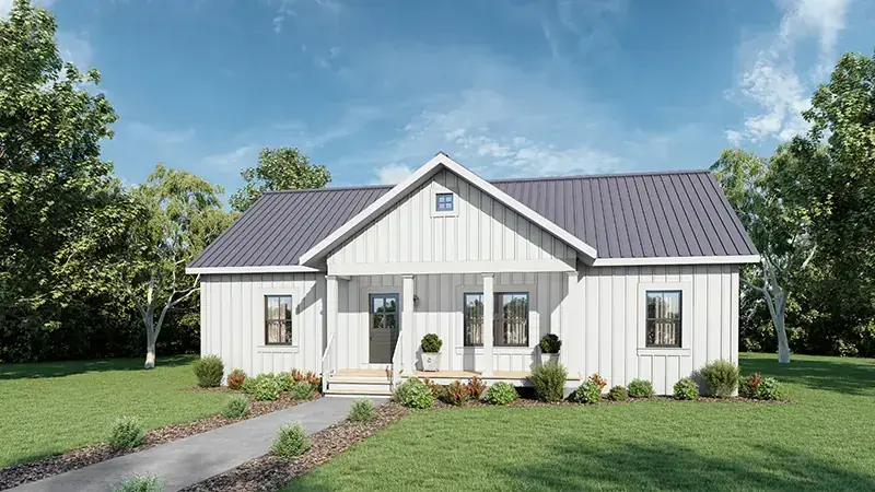 Modern Farmhouse Plan Front Photo 02 - Wildgrove Country Home 028D-0118 - Shop House Plans and More