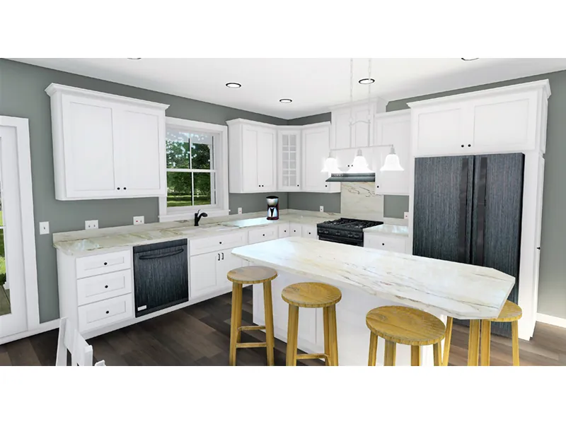 Modern Farmhouse Plan Kitchen Photo 01 - Wildgrove Country Home 028D-0118 - Shop House Plans and More