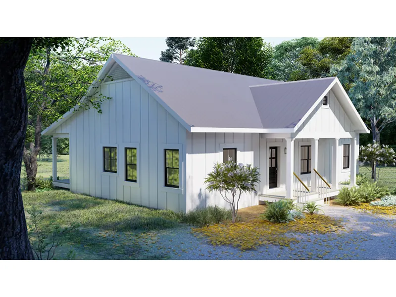 Modern Farmhouse Plan Side View Photo 01 - Wildgrove Country Home 028D-0118 - Shop House Plans and More