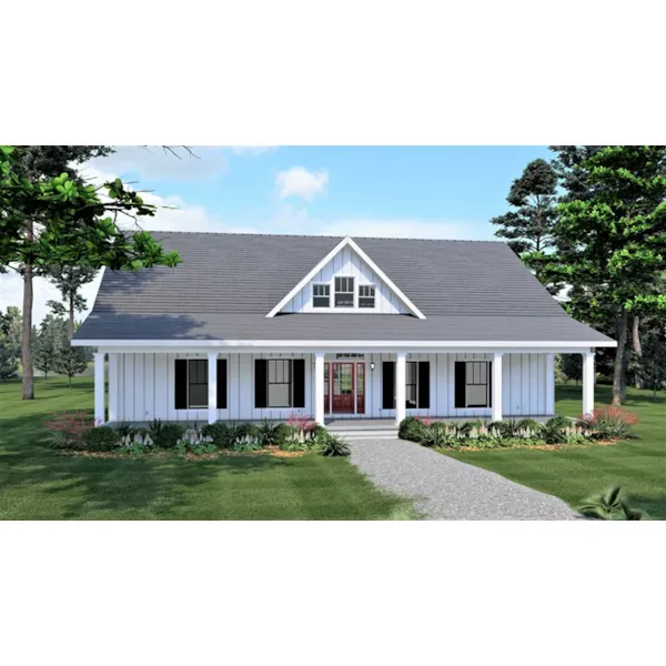 Lowcountry House Plan Front of Home - Morton Lane Modern Farmhouse 028D-0124 - Shop House Plans and More