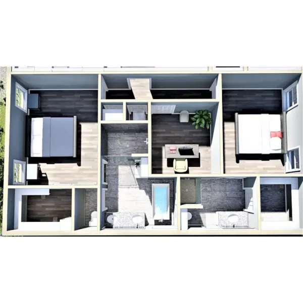 Lowcountry House Plan Office Photo 01 - Morton Lane Modern Farmhouse 028D-0124 - Shop House Plans and More