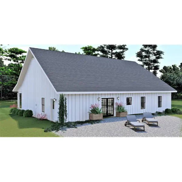 Lowcountry House Plan Rear Photo 01 - Morton Lane Modern Farmhouse 028D-0124 - Shop House Plans and More