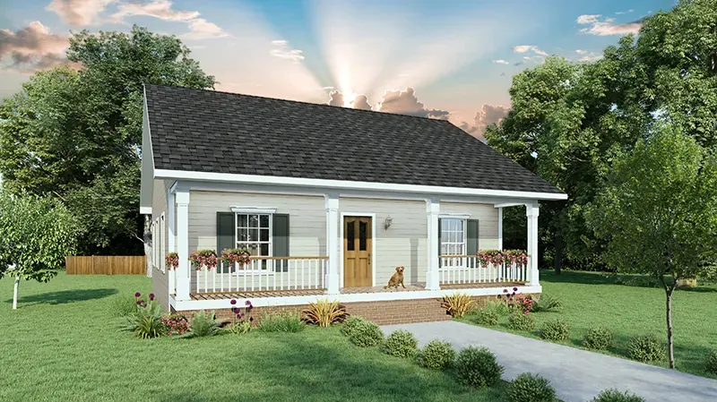 Bungalow House Plan Front of Home - 028D-0130 | House Plans and More