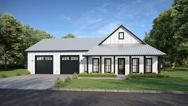 Modern Farmhouse Plan Front of Home - 028D-0132 | House Plans and More