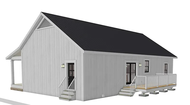 Modern Farmhouse Plan Rear Photo 01 - 028D-0134 | House Plans and More