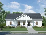 Country House Plan Front of Home - Lower Hollow Modern Farmhouse 028D-0135 | House Plans and More