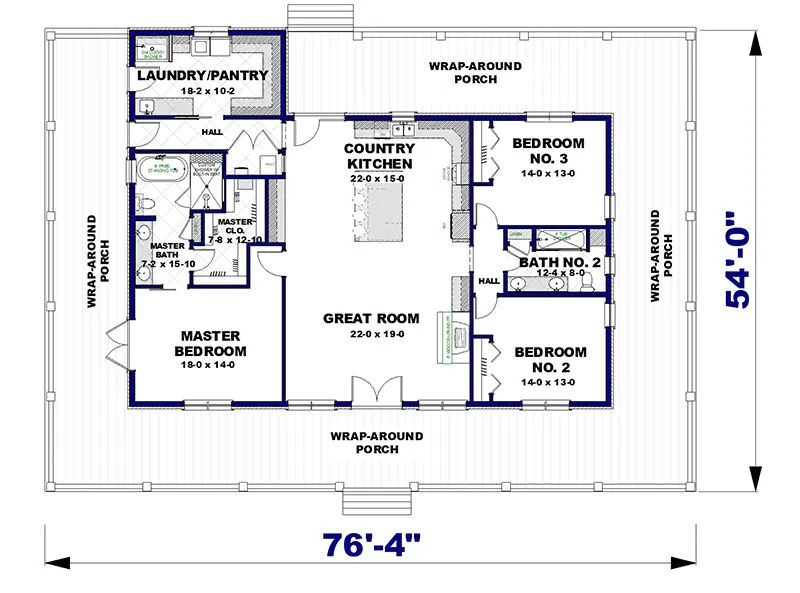 Farmhouse Plan First Floor - 028D-0137 | House Plans and More