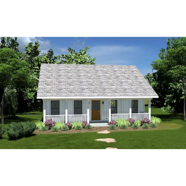 Cabin & Cottage House Plan Front of Home - Fritztown Country Cabin 028D-0138 | House Plans and More