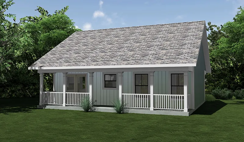 Acadian House Plan Rear Photo 01 - 028D-0138 | House Plans and More