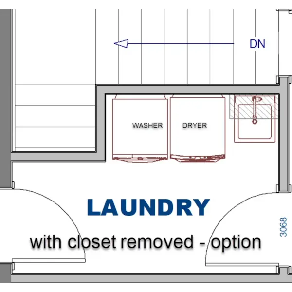 Country House Plan Laundry Room Photo - Dove Harbor Modern Farmhouse 028D-0139 | House Plans and More