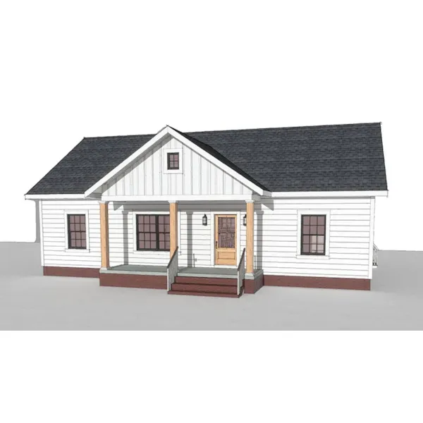 Cabin & Cottage House Plan Front Photo 03 - Bergfield Ranch Home 028D-0141 | House Plans and More