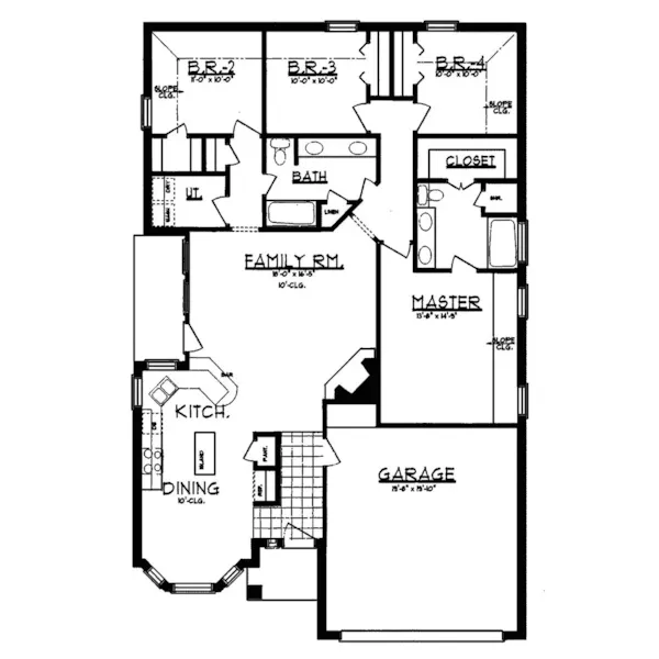 Country House Plan First Floor - Beckman Ranch Home 031D-0004 - Search House Plans and More