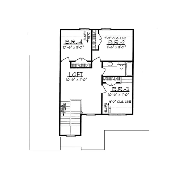 Country House Plan Second Floor - Hessville Traditional Farmhouse 031D-0031 - Search House Plans and More