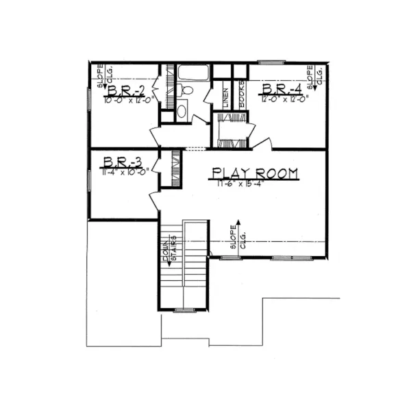 Southern House Plan Second Floor - Millgrove Traditional Farmhouse 031D-0032 - Shop House Plans and More